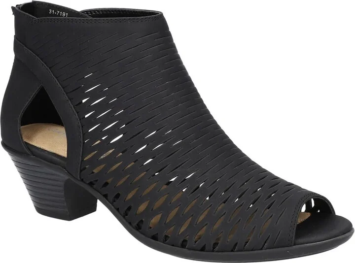 Sunrise Womens Faux Leather Peep Toe Heels