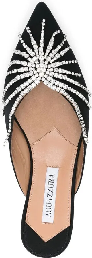 Sunshine crystal-embellished flat mules - Image 4