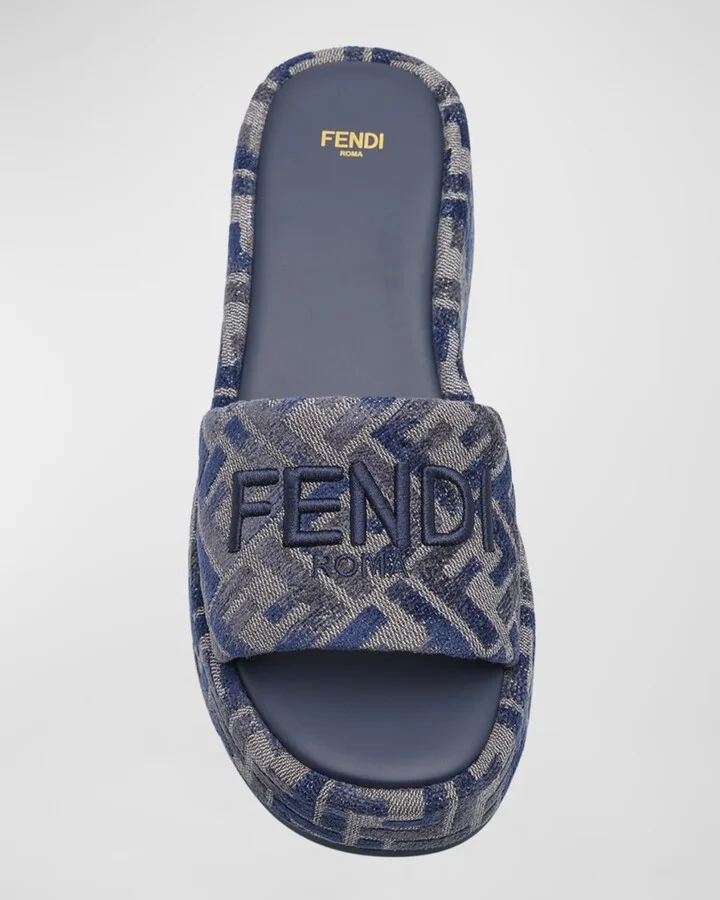 Sunshine FF Chenille Jacquard Platform Sandals - Image 2