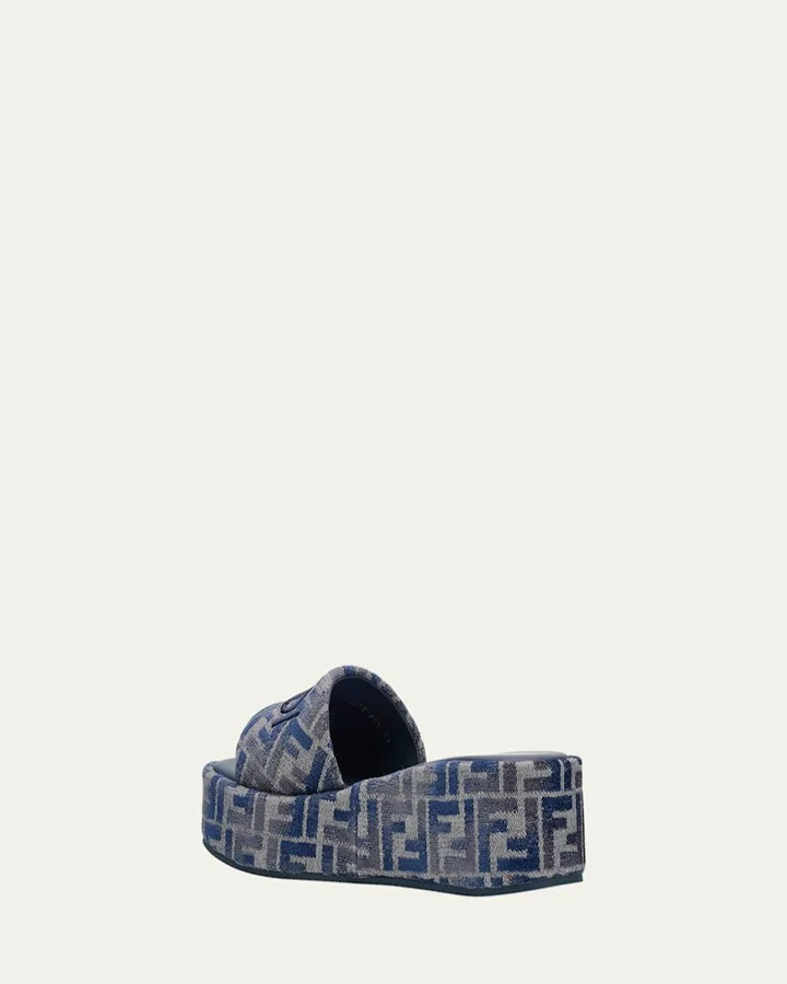 Sunshine FF Chenille Jacquard Platform Sandals - Image 6