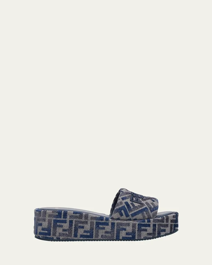 Sunshine FF Chenille Jacquard Platform Sandals