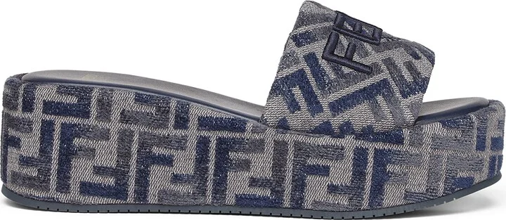 Sunshine Logo Jacquard Platform Slide Sandal - Image 2