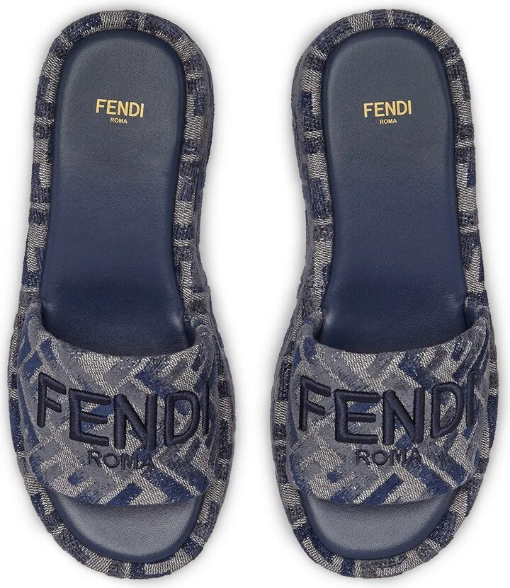 Sunshine Logo Jacquard Platform Slide Sandal - Image 3