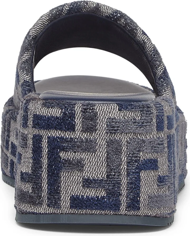 Sunshine Logo Jacquard Platform Slide Sandal - Image 4