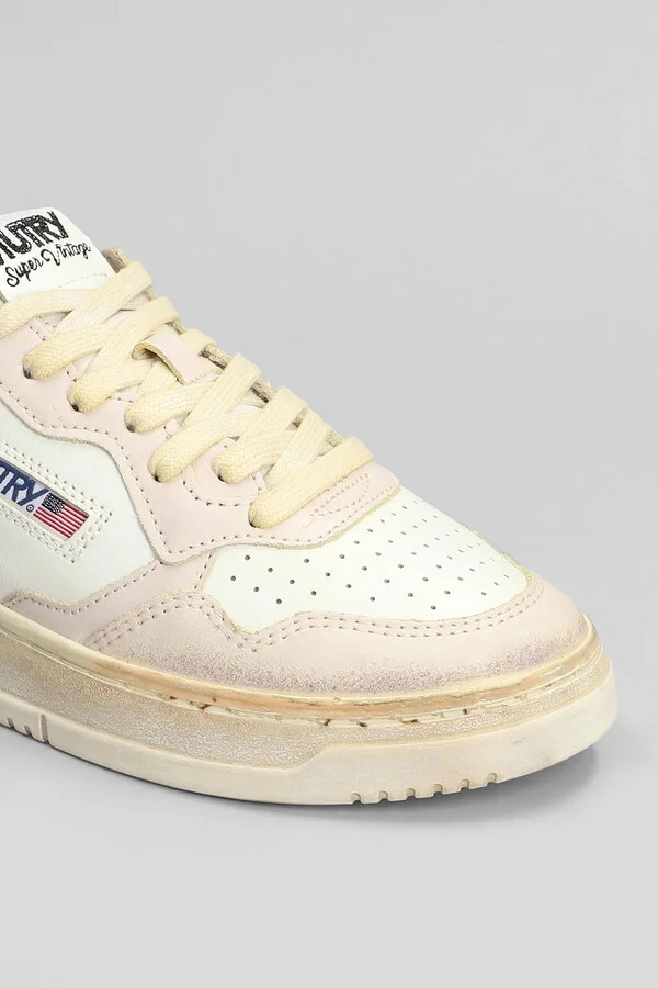 Sup Vint Low Sneakers In White Leather - Image 5