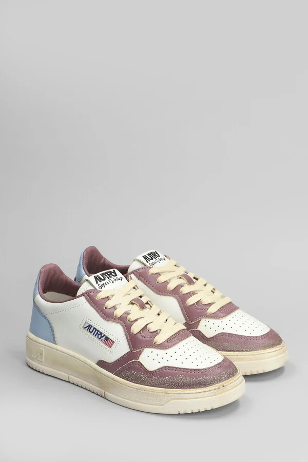 Sup Vint Low Sneakers In White Leather - Image 2