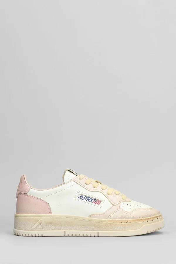Sup Vint Low Sneakers In White Leather