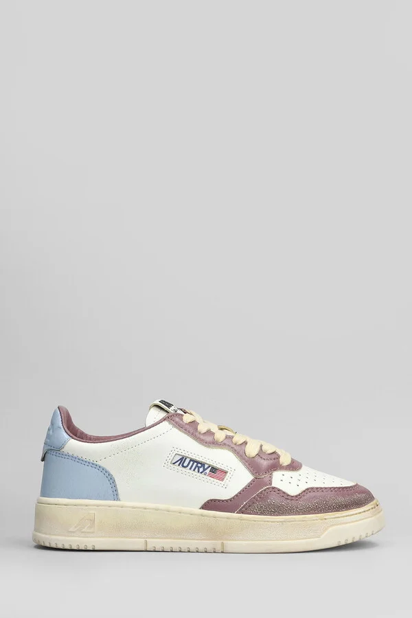 Sup Vint Low Sneakers In White Leather