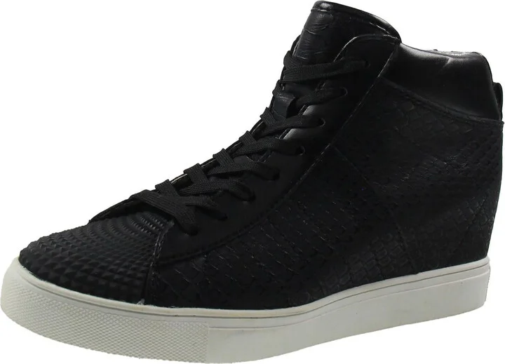 SUPASTUD Womens Covered Wedge Leather Casual And Fashion Sneakers