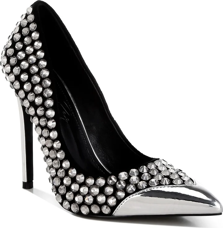 Super Fan Diamante Embellished Pump