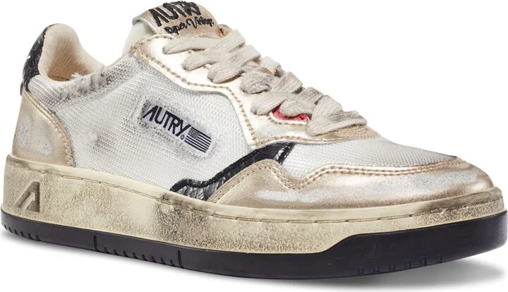 Mesh/ Suede Wht/ Gold
