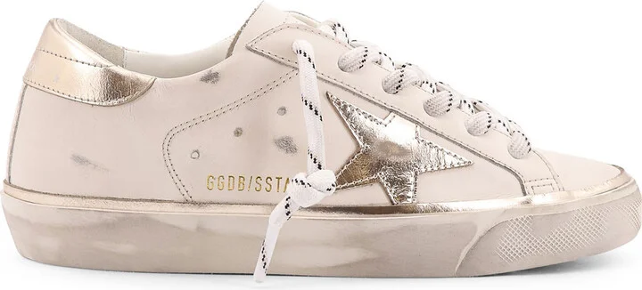 Super-star Classic With List Low-top Leather Sneakers With Used Effect