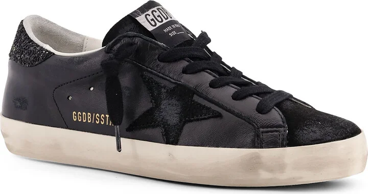 Super-star Classic With List Low-top Sneakers With Suede Inserts And Glittered Detail - Image 2
