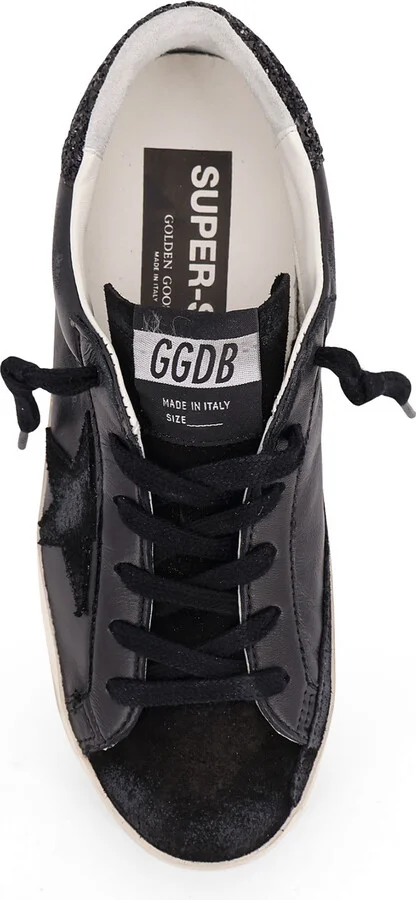 Super-star Classic With List Low-top Sneakers With Suede Inserts And Glittered Detail - Image 5
