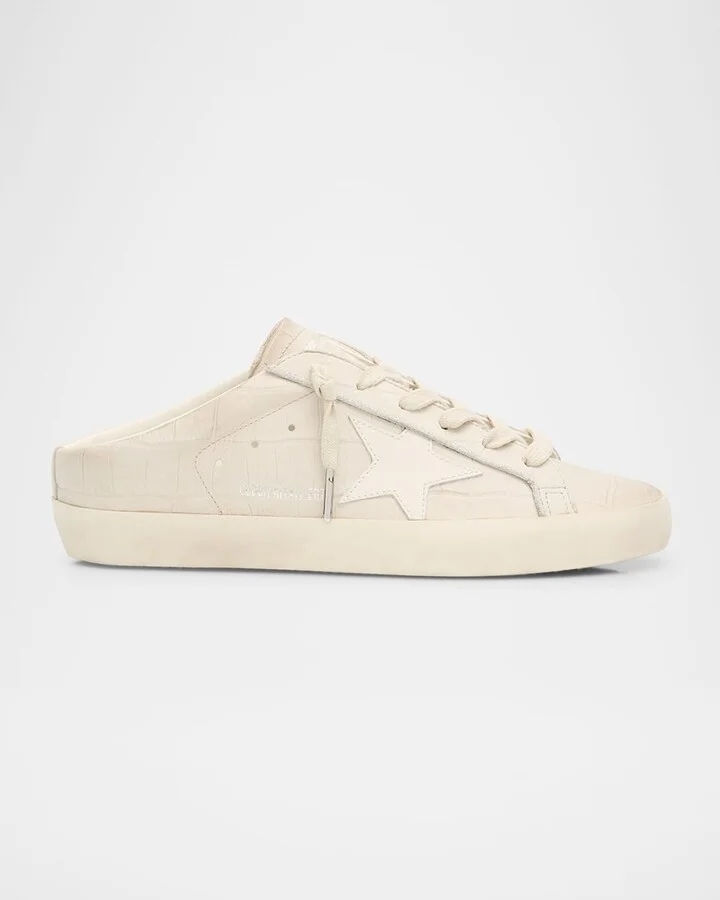 Super Star Croc-Effect Slip-On Sneakers
