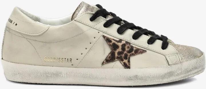 Super-Star Distressed Leather Low-Top Sneakers