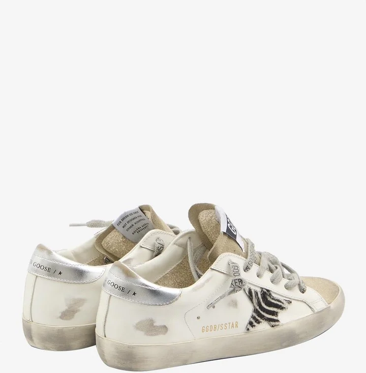 Super-Star Distressed Leather Sneakers - Image 2