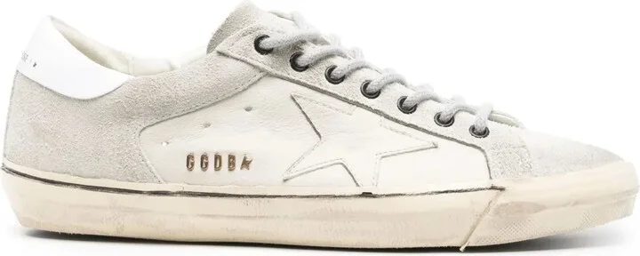 Super-Star distressed leather sneakers