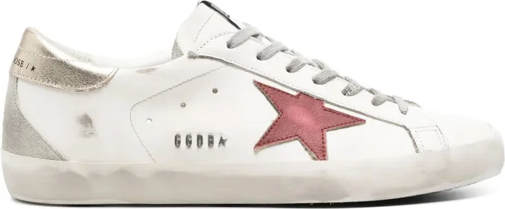 Super-Star distressed leather sneakers