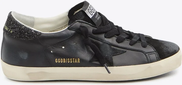 Super-Star Distressed Leather Sneakers