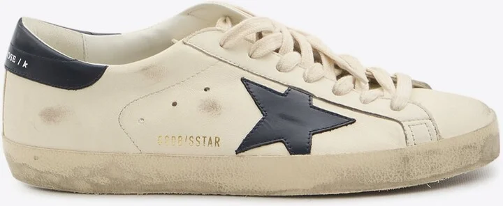 Super-Star Distressed Leather Sneakers