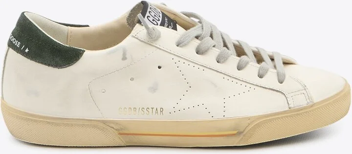 Super-Star Distressed Leather Sneakers