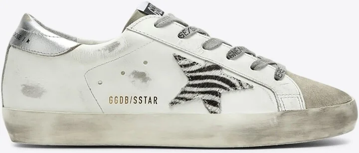 Super-Star Distressed Leather Sneakers