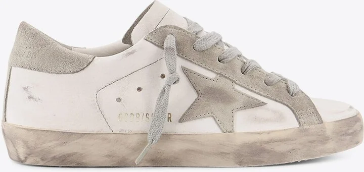 Super-Star Distressed Leather Sneakers