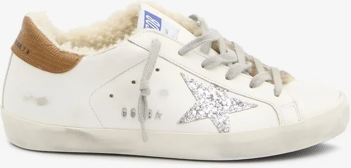 Super-Star Distressed Leather Sneakers