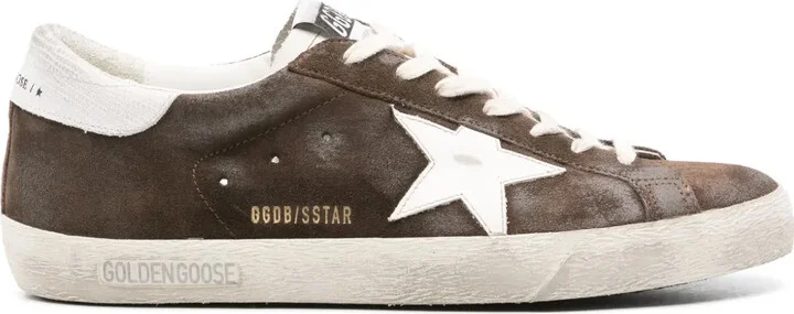 Super-Star distressed suede sneakers