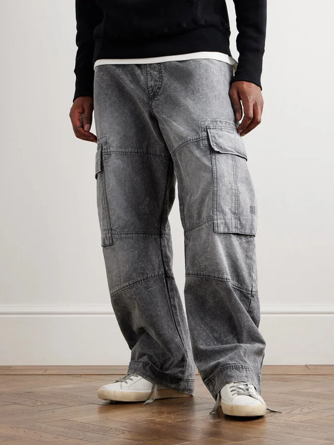Super-Star Distressed Suede-Trimmed Leather Sneakers - Image 2