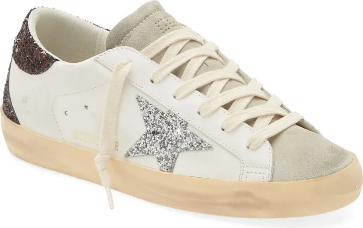 Super-Star Glitter Detail Low Top Sneaker