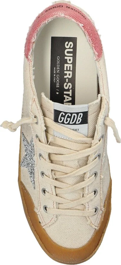 Super Star Glittered Lace-up Sneakers - Image 4