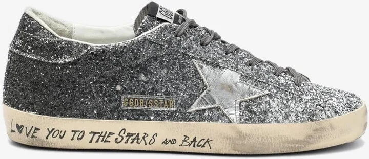 Super-Star Glittered Low-Top Sneakers