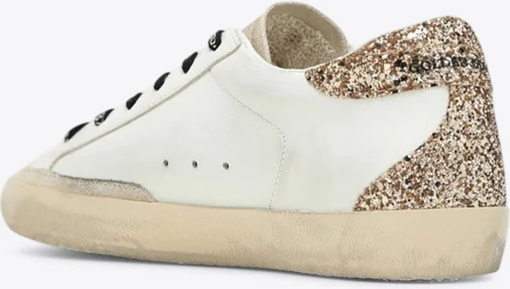 Super-Star Leather Sneakers with Glittered Star - Image 2