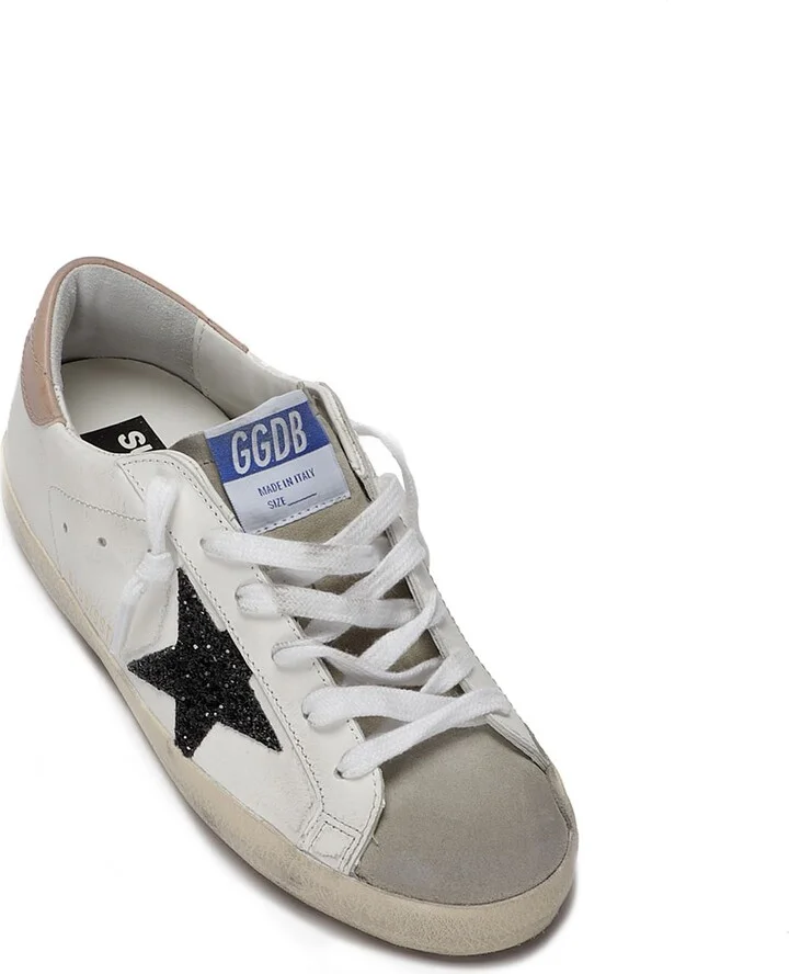 Super-star Leather Upper And Heel Suede Toe Glitte - Image 2