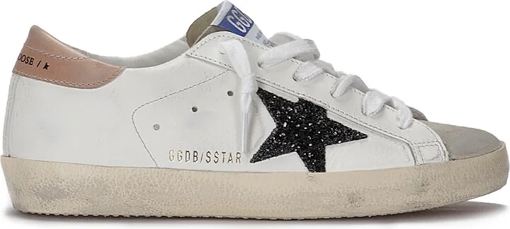 Super-star Leather Upper And Heel Suede Toe Glitte