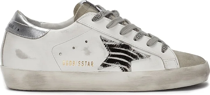 Super-star Leather Upper Suede Toe Zebra Horsy Sta