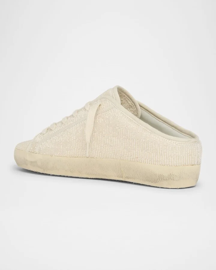 Super Star Sabot Beaded Suede Slide Sneakers - Image 4