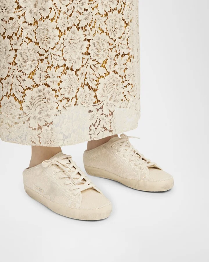 Super Star Sabot Beaded Suede Slide Sneakers - Image 5