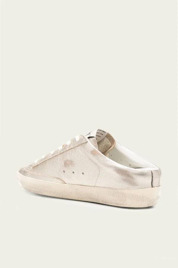Super-Star Sabot Platinum Metallic Leather Sneaker - Image 3