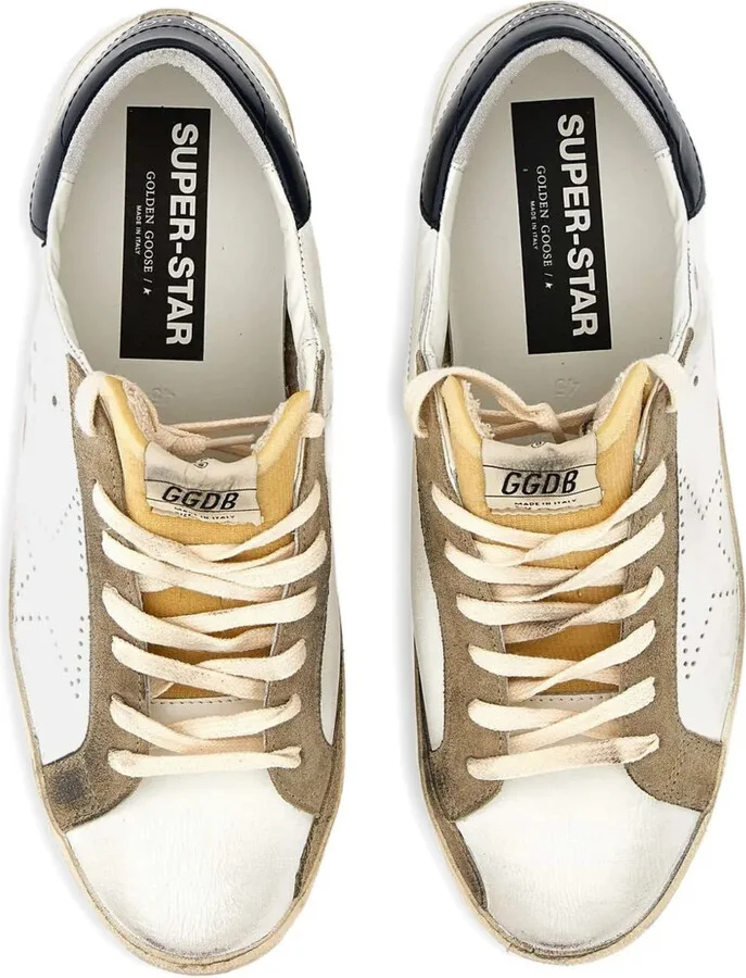Super-Star used-effect leather low-top sneakers - Image 4