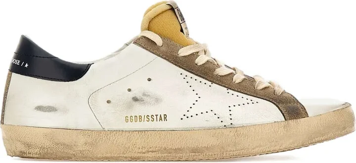 Super-Star used-effect leather low-top sneakers