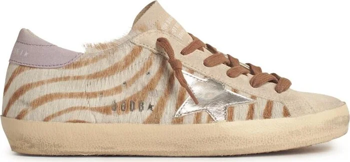 Super-star' Woman In Zebra Pony Hair With Silver Star And Suede Heel