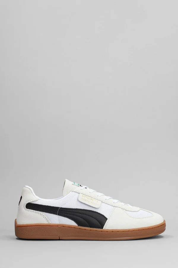 Super Team Og Sneakers In White Suede And Fabric
