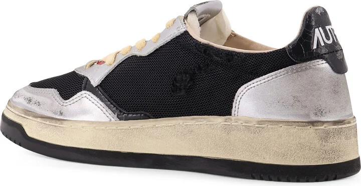 Super Vintage Leather And Mesh Low-top Sneakers - Image 3