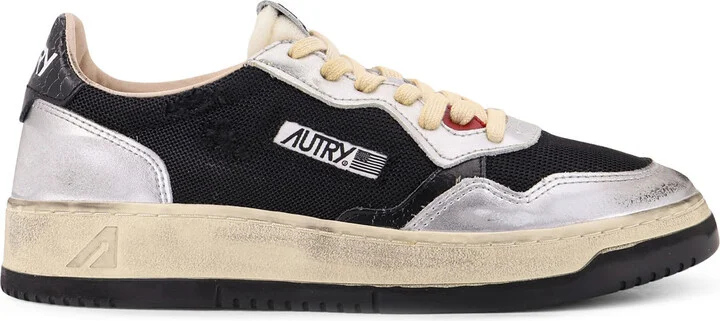 Super Vintage Leather And Mesh Low-top Sneakers