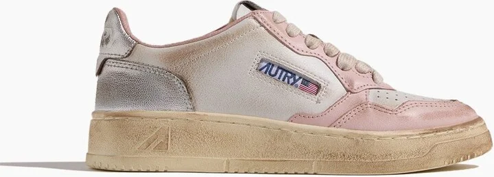 Super Vintage Low Top Sneakers in White/Powder/Silver