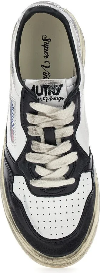 'Super Vintage' Multicolor Low Top Sneakers With Logo Detail In Leather Man