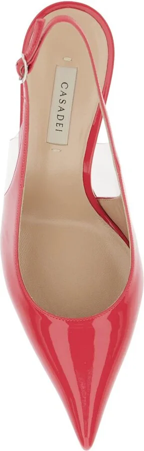 'Superblade Tiffany' Pink Slingback Pumps With High Heel In Patent Leather Woman - Image 4